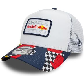 New Era A-Frame Trucker Cap - Abstract Red Bull Racing, white, One Size