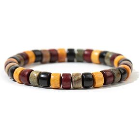 Friendship Bracelets Wooden Beaded Bracelet Bangle for Men and Women Elastic