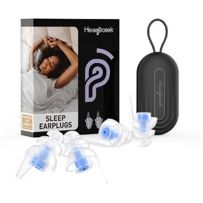 Hearprotek Ear Plugs for Sleeping, [3 Pairs] Noise Cancelling Comfortable earplugs for Sleep-Reusable Noise Reduction (Purple)