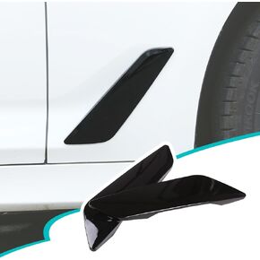 Car Wing Wing Air Vent Hood Cover Fender Cover Trim متوافق مع BMW 5 Series G30 G38 2018-2022 ، غطاء مخرج الهواء الأمامي للسيارة (ABS ， نمط ألياف الكربون)