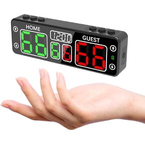 Touch Screen Magnetic Digital Scoreboard, Portable Cornhole Score Keeper with Countdown Timer, Rechargeable Battery Powered Electronic Scoreboard for Outdoor, Sound Reminder, Button Control