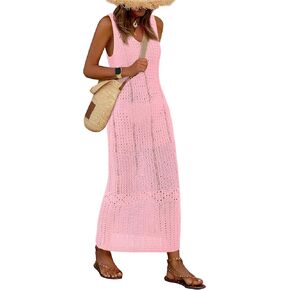 BTFBM Crochet Swimsuit Coverup for Women Summer Spring 2025 ملابس السباحة بدلة السباحة التستر