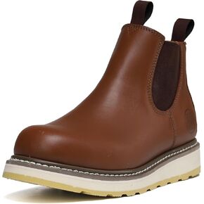 Mens 6" Slip On Soft Toe Suretrack Leather Slip Resistant Durable Work Boots, 84985