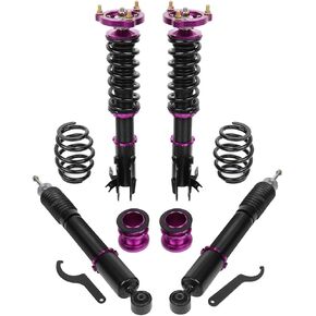 cciyu Coilover Suspension Shock Absorbers Adjustable Coilovers Lowering Kit Fit for 2006 2007 2008 2009 2010 2011 for Honda Civic - Purple