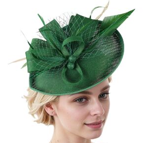 Fascinator Tea Party Hat - 2025 Derby Pillbox entucky Hat for Women