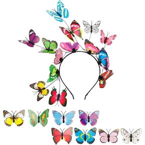 Butterfly Headbands Fascinators Hat Women Butterfly Costume Butterfly Crown Butterfly Headpiece Set for Women and Girls