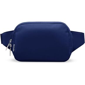 Small Fanny Pack 1L with 2-way Zipper for Women Teen Girls Boys, Green Belt Bag with Extender Strap 53", Crossbody Bag for Travel Gym Running Hiking Cycling, Fashion Waist Bag Everglade Green