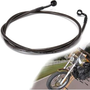 TIGERSGATE 14" Ape Hanger Handlebar Dyna Extended Front Brake Line Stainless Steel Braided for 1996-2006 Dyna Super Glide/Wide Glide/Low Rider non-ABS
