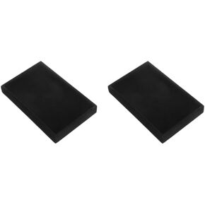 2pcs Black Velvet Jewelry Organizer Tray, Bracelet Display Stackable Earring Storage Trays for Dresser and Drawer for Rings Necklace