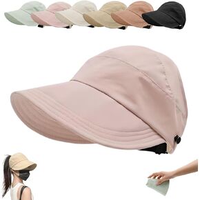 Sun Hats for Women Wide Brim UV Protection Hollow Top Sun Hat Summer Beach Packable Visor