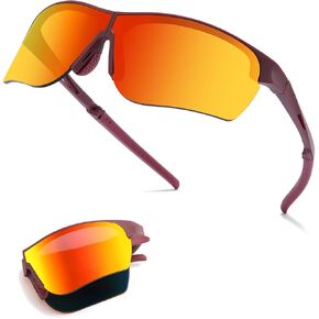 CNLO Sports Sunglasses Lightweight TR90 Frame Women Driving Fishing Foldable Sunglasses UV400 Protection