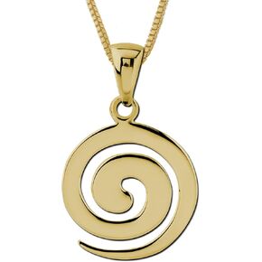 Hawaiian Silver Jewelry Pendant Necklace – 18 Inch Sterling Silver Maori Koru Spiral Necklace – Comfortable and Lightweight Wave Necklace for Women – Modern and Elegant Design in Kuwait