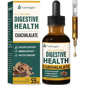 قطرات Cuachalalate الهضمية: ملحق العشبية مع جذر عرق السوس ، الهندباء ، القرنفل ، Cancerina ، و Kalawalla لإغراء تخفيف المعدة ، صحة المعدة ، ودعم الجهاز المناعي. 2oz