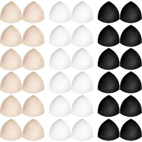 18 Pairs Bra Pads Inserts Removable Triangle Push Up Cups Breast Enhancers Inserts for Women Sports Bras Swimwear Yoga