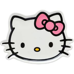Silver Buffalo Hello Kitty Pink Bow Face Sculpted Ceramic Trinket Tray
