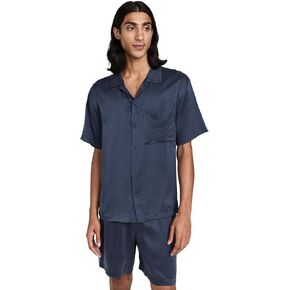Lunya Men's Washable Silk Button Up Short PJ Set