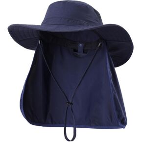 Home Prefer UPF 50+ Sun Hat with Neck Flap Toddler Boys Girls Wide Brim Bucket Hat Quick Dry Kids Safari Beach Adventure Hat