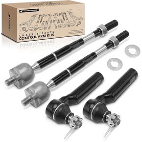 A-Premium Set of 4, Front Inner & Outer Tie Rod End Kit, Compatible with Toyota Tacoma 2005-2023