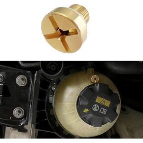 Radiator Coolant Expansion Tank Bleeder Screw, Radiator Drain Plug, 17111712788 Coolant Air Bleeder Screw with Rubber O-Ring, Car Accessories Radiator Screws Compatible with X1 X3 X5