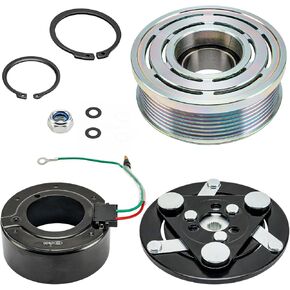KAX AC Compressor Clutch,AC Compressor Clutch Kit Pulley Coil Assembly Kit for 2006-2011 CIVIC 4 CYL 1.8L, Air Conditioning Clutches Parts Replace OE#CO4918AC, 38810RNAA02, 4918U1, 3410, 4918, 4901