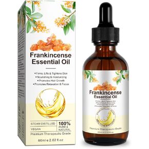 النفط الأساسي اللبان 2FL OZ ، زيت اللبان للوجه ، بنسبة 100 ٪ من الزيوت الأساسية الطبيعية غير المخففة لتدليك الجسم ، الناشر ، العطرية ، DIY