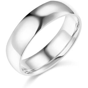 Wellingsale 14k Solid Gold Heavy High Dome Ultra Comfort Fit Wedding Band Rings (Select Options)