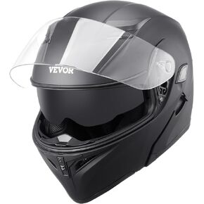 VEVOR Motorcycle Helmet, Unmasked, Smart Street ABS & High Density Helmet with Bluetooth Slot & Interchangeable Lens, DOT Approved Comfortable Motocross Helmet, Fit for Youth & Adults