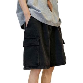 Men Baggy Jeans Shorts Y2k Baggy Jorts Grunge Demin Cargo Short Harajuku Bermuda Shorts for Women