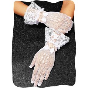 Lace Tea Party Gloves Sheer Formal Gloves for Women