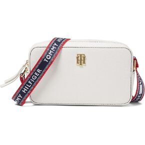 Tommy Hilfiger Adrienne II Camera Crossbody Pebble PVC White Greige One Size