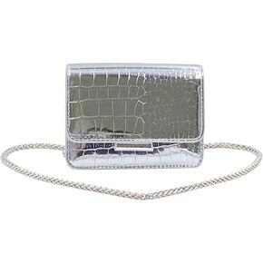 Silver Crossbody Purse Clutch Strap Y2K Mini clutch purses for women dressy