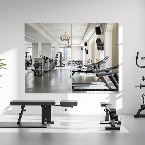 البلاط المرآة الجدار الاكريليك ذاتيا 12x12 بوصة ، مرآة كاملة الطول السلامة للأطفال ، مرآة مقاومة للتشويش للأبواب ، غرفة النوم ، الحمام ، والصالة الرياضية (4 مساءً) in Kuwait