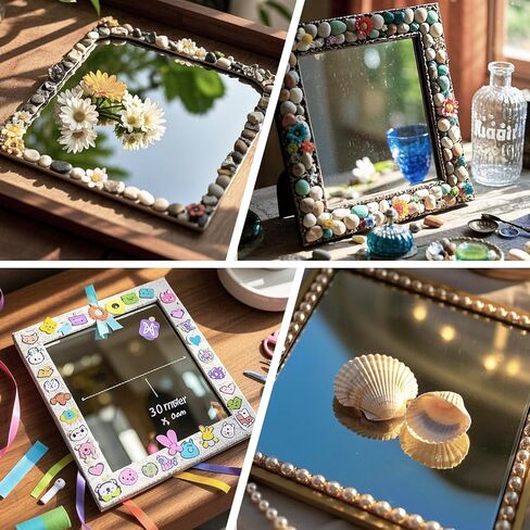 البلاط المرآة الجدار الاكريليك ذاتيا 12x12 بوصة ، مرآة كاملة الطول السلامة للأطفال ، مرآة مقاومة للتشويش للأبواب ، غرفة النوم ، الحمام ، والصالة الرياضية (4 مساءً) in Kuwait