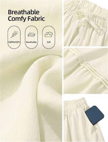 DRESSTELLS Women's Midi Skirts with Pockets Elastic High Waist Flowy Swing A Line Casual Long Skirt in Saudi Arabia