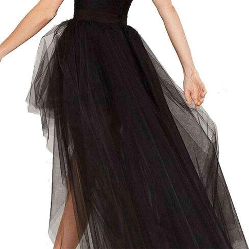 Women's Hi-Lo Tutu Tulle Bustle Skirt Petticoat Festival Party Maxi Skirt Wedding Evening Prom Dovetail Skirt in Kuwait
