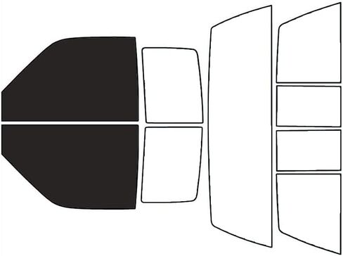 Rvinyl Window Tint Kit Compatible with GMC Sierra 1993-1999 (2 Door) - Complete Precut Kit - 5% in Saudi Arabia