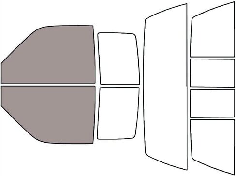 Rvinyl Window Tint Kit Compatible with GMC Sierra 1993-1999 (2 Door) - Complete Precut Kit - 5% in Saudi Arabia