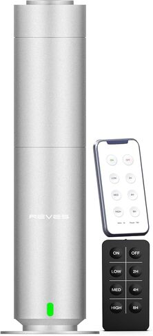 مجموعة الفنادق - آلة توزيع الروائح العطرية - آلة هواء للرائحة المنزلية - ناشري الزيوت العطرية المنزلية بدون ماء - ناشر رائحة الاستوديو - غرفة كبيرة - هواء بارد - عطر مكتبي - جهاز تحكم عن بعد - فضي in Kuwait