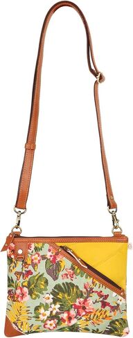 Vaan & Co. Grayson Wide Crossbody Bag – Upcycled Genuine Leather Purse with Top Flap & Tassel in Saudi Arabia