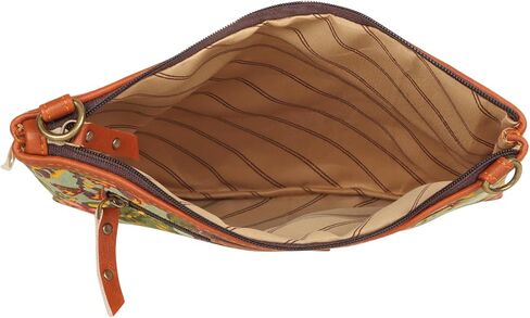 Vaan & Co. Grayson Wide Crossbody Bag – Upcycled Genuine Leather Purse with Top Flap & Tassel in Saudi Arabia