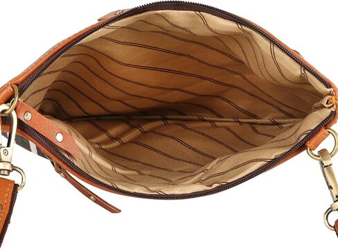 Vaan & Co. Grayson Wide Crossbody Bag – Upcycled Genuine Leather Purse with Top Flap & Tassel in Saudi Arabia