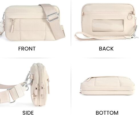 أكياس كروس صغيرة للنساء من نايلون معصم محفظة RFID مع 4 سستة تحمل جميع حامل بطاقة ائتمان المحفظة in Kuwait