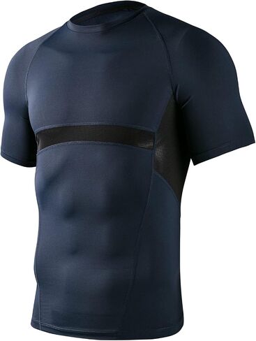 Men's Muscle Fit Tech Tees - Moisture-Wicking, Compression, Breathable Mesh in Kuwait