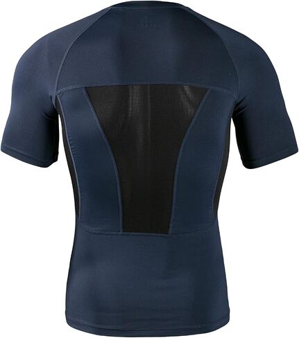 Men's Muscle Fit Tech Tees - Moisture-Wicking, Compression, Breathable Mesh in Kuwait