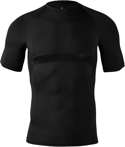 Men's Muscle Fit Tech Tees - Moisture-Wicking, Compression, Breathable Mesh in Kuwait