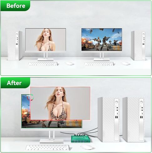 kvm Switch Displayport وhdmi 144hz Hotkey Switch kvm Switch 2 شاشات 2 أجهزة كمبيوتر Displayport hdmi 144hz Displayport HDMI kvm 144hz Dual Monitor kvm Switch dp hdmi FreeSync G-SYNC Daoistek in Kuwait