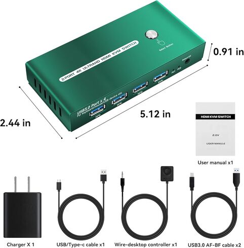 kvm Switch Displayport وhdmi 144hz Hotkey Switch kvm Switch 2 شاشات 2 أجهزة كمبيوتر Displayport hdmi 144hz Displayport HDMI kvm 144hz Dual Monitor kvm Switch dp hdmi FreeSync G-SYNC Daoistek in Kuwait
