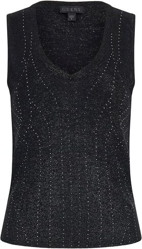 GUESS Women's Sleeveless Hot Fix Janine Sweater in Kuwait