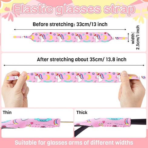 6 Pcs Kids Eyeglass Strap Kid Eyewear Retainer Neoprene Sunglasses Holder Lanyard Retainer No Tail Adjustable Glass Retainers for Boy Girl Sports Dinosaur Animal Floating Sunglass Lanyard for Children in Saudi Arabia