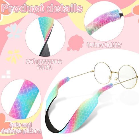 6 Pcs Kids Eyeglass Strap Kid Eyewear Retainer Neoprene Sunglasses Holder Lanyard Retainer No Tail Adjustable Glass Retainers for Boy Girl Sports Dinosaur Animal Floating Sunglass Lanyard for Children in Saudi Arabia